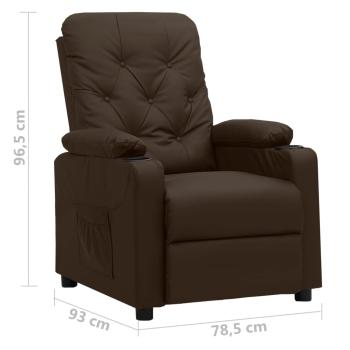 Aufstehsessel Braun Kunstleder