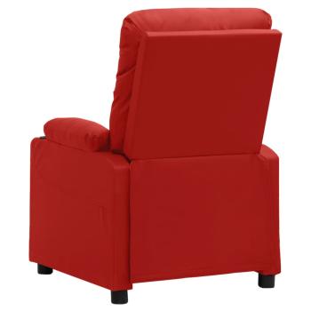 Massagesessel Elektrisch Weinrot Kunstleder