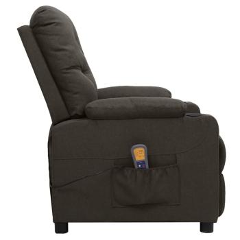 Massagesessel mit Aufstehhilfe Taupe Stoff