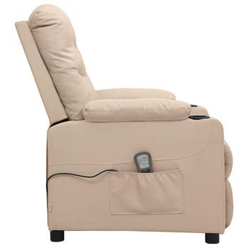 Massagesessel Creme Stoff