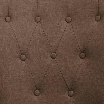 Esszimmerstühle mit Armlehnen 2 Stk. Braun Stoff
