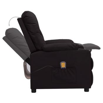 Massagesessel mit Aufstehhilfe Schwarz Kunstleder