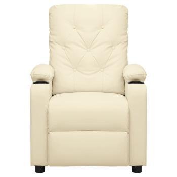 Relaxsessel Elektrisch Creme Kunstleder