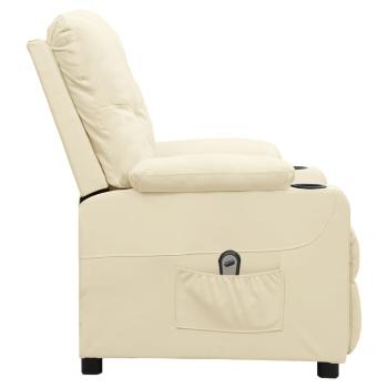 Relaxsessel Elektrisch Creme Kunstleder