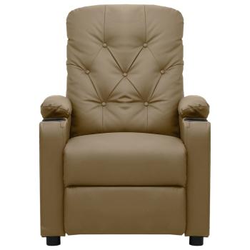 Massagesessel Elektrisch Cappuccino-Braun Kunstleder