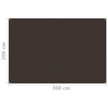 Zeltteppich 200x300 cm Braun