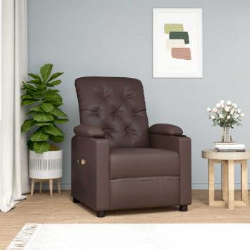 ARDEBO.de - Massagesessel mit Aufstehhilfe Braun Kunstleder