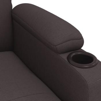 Relaxsessel Elektrisch Dunkelbraun Stoff