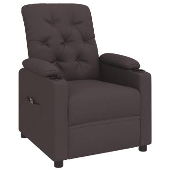 Relaxsessel Elektrisch Dunkelbraun Stoff