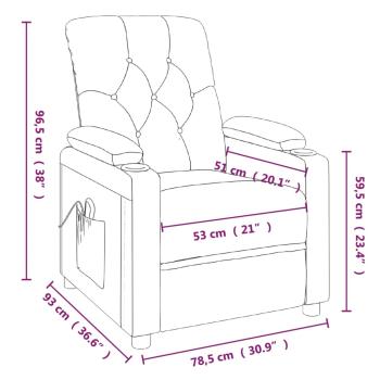 Relaxsessel Elektrisch Dunkelbraun Stoff