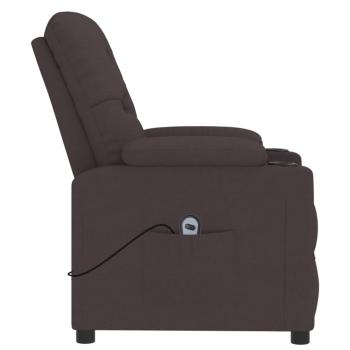 Relaxsessel Elektrisch Dunkelbraun Stoff
