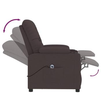 Relaxsessel Elektrisch Dunkelbraun Stoff