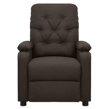 Massagesessel Elektrisch Dunkelbraun Stoff