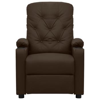 Massagesessel Braun Kunstleder