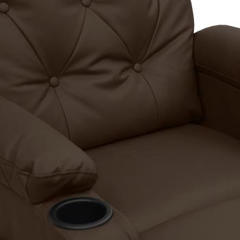 Massagesessel Braun Kunstleder