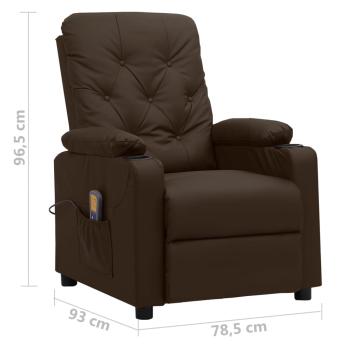 Massagesessel Braun Kunstleder