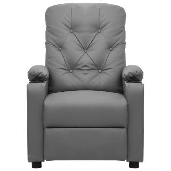 Relaxsessel Grau Kunstleder