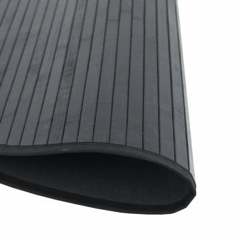 Teppich Rund Schwarz 80 cm Bambus