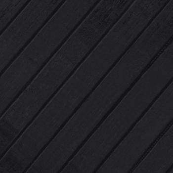 Teppich Rund Schwarz 80 cm Bambus