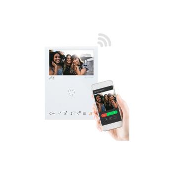 ARDEBO.de Comelit 6742W Innenstation Video, Mini, HF, Wifi, VIP, 160x115x22 mm, weiß