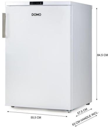 DOMO DO91123 Stand Kühlschrank ohne Gefrierfach, 55,5 cm breit, 134 L, Superkühlfunktion, LED-Display, weiß