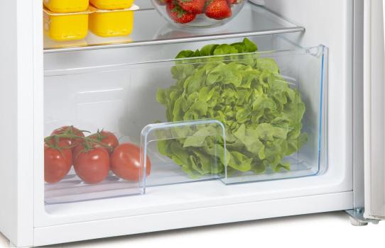 DOMO DO91122 Standkühlschränke mit Gefrierfach, 55,5 cm breit, 120 L, Supergefrierfunktion, LED-Display, weiß