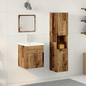 ARDEBO.de - Badezimmermöbel-Set 4 Stk. Altholz Holzwerkstoff