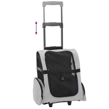 Trolley für Haustiere 3-in-1 Grau 48x32x57 cm cm Oxford-Gewebe