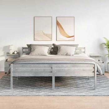 Nachttische 2 Stk. mit 2 Schubladen Betongrau 40x36,5x62 cm