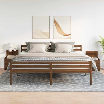 Nachttische 2 Stk. mit 2 Schubladen Braune Eiche 40x36,5x62 cm