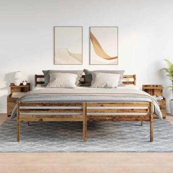 Nachttische 2 Stk. mit 2 Schubladen Altes Holz 40x36,5x62 cm