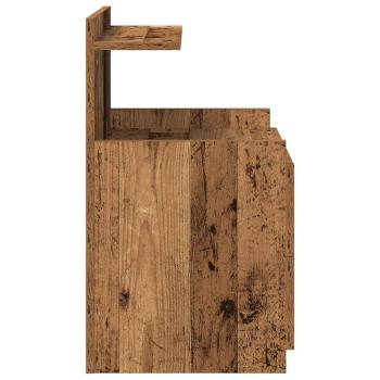 Nachttische 2 Stk. mit 2 Schubladen Altes Holz 40x36,5x62 cm