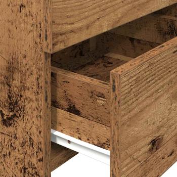 Nachttische 2 Stk. mit 2 Schubladen Altes Holz 40x36,5x62 cm