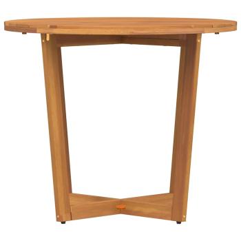 Garten-Esstisch Rund Ø90x75 cm Massivholz Akazie