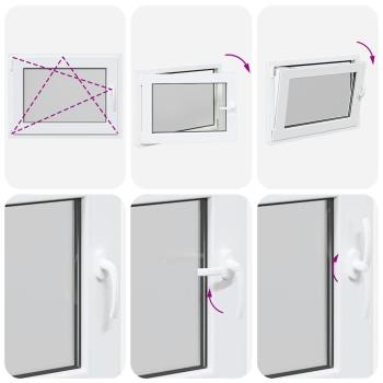 Kellerfenster "RISOR" 80x50 cm Drehkipp DIN Links Weiß