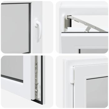 Kellerfenster "RISOR" 80x50 cm Drehkipp DIN Links Weiß