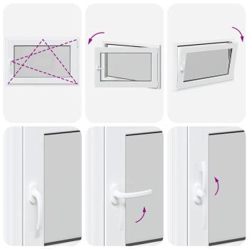 Kellerfenster "RISOR" 90x50 cm Drehkipp DIN Rechts Weiß