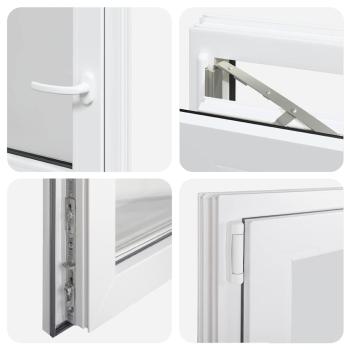 Kellerfenster "RISOR" 50x50 cm Drehkipp DIN Links Weiß