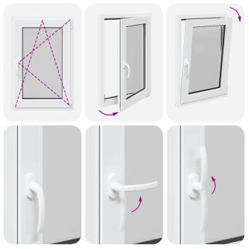 Kellerfenster "RISOR" 60x100 cm Drehkipp DIN Rechts Weiß