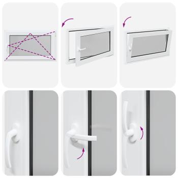 Kellerfenster "RISOR" 100x50 cm Drehkipp DIN Rechts Weiß