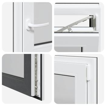 Kellerfenster "RISOR" 50x50 cm Drehkipp DIN Rechts Anthrazit