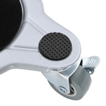 Möbelrollen 4 Stk. mit Heber 15,5x15,5x5,5 cm Stahl 1000 kg