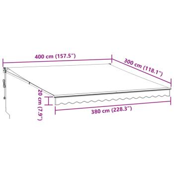 Markise Automatisch Braun 400x300 cm
