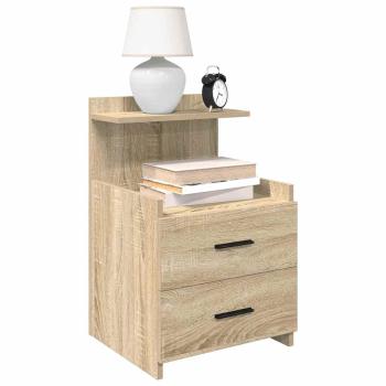 ARDEBO.de - Nachttische 2-tlg. mit 2 Schubladen Sonoma-Eiche 40x36,5x62 cm