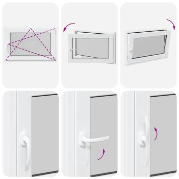 Kellerfenster "RISOR" 90x70 cm Drehkipp DIN Rechts Weiß
