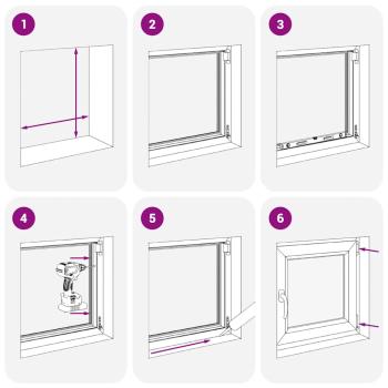 Kellerfenster "RISOR" 50x50 cm Drehkipp DIN Rechts Weiß