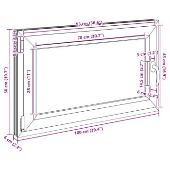 Kellerfenster "RISOR" 100x50 cm Drehkipp DIN Links Weiß