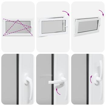 Kellerfenster "RISOR" 100x50 cm Drehkipp DIN Links Weiß