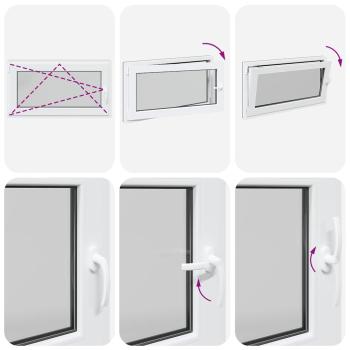 Kellerfenster "RISOR" 110x70 cm Drehkipp DIN Links Anthrazit