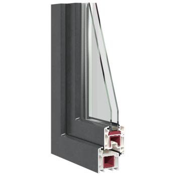 Kellerfenster "RISOR" 110x70 cm Drehkipp DIN Links Anthrazit